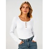 image:imageANRABESS Women Henley Button Thermal Tops Long Sleeve Shirt  Warm Fleece Undershirts Soft Comfy Cozy Cute Basic Tees Fall Winter Casual Daily Layer OutfitsWhite