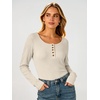 image:imageANRABESS Women Henley Button Thermal Tops Long Sleeve Shirt  Warm Fleece Undershirts Soft Comfy Cozy Cute Basic Tees Fall Winter Casual Daily Layer OutfitsBeige