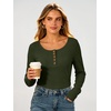 image:imageANRABESS Women Henley Button Thermal Tops Long Sleeve Shirt  Warm Fleece Undershirts Soft Comfy Cozy Cute Basic Tees Fall Winter Casual Daily Layer OutfitsArmy Green