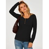 image:imageANRABESS Women Henley Button Thermal Tops Long Sleeve Shirt  Warm Fleece Undershirts Soft Comfy Cozy Cute Basic Tees Fall Winter Casual Daily Layer OutfitsBlack