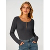 image:imageANRABESS Women Henley Button Thermal Tops Long Sleeve Shirt  Warm Fleece Undershirts Soft Comfy Cozy Cute Basic Tees Fall Winter Casual Daily Layer OutfitsGrey