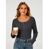 image:imageANRABESS Women Henley Button Thermal Tops Long Sleeve Shirt  Warm Fleece Undershirts Soft Comfy Cozy Cute Basic Tees Fall Winter Casual Daily Layer OutfitsGrey