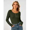 image:imageANRABESS Women Henley Button Thermal Tops Long Sleeve Shirt  Warm Fleece Undershirts Soft Comfy Cozy Cute Basic Tees Fall Winter Casual Daily Layer OutfitsArmy Green