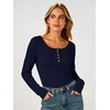 image:imageANRABESS Women Henley Button Thermal Tops Long Sleeve Shirt  Warm Fleece Undershirts Soft Comfy Cozy Cute Basic Tees Fall Winter Casual Daily Layer OutfitsNavy Blue