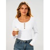 image:imageANRABESS Women Henley Button Thermal Tops Long Sleeve Shirt  Warm Fleece Undershirts Soft Comfy Cozy Cute Basic Tees Fall Winter Casual Daily Layer OutfitsWhite