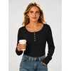 image:imageANRABESS Women Henley Button Thermal Tops Long Sleeve Shirt  Warm Fleece Undershirts Soft Comfy Cozy Cute Basic Tees Fall Winter Casual Daily Layer OutfitsBlack