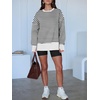 image:imageANRABESS Women Oversized Sweatshirts Thumbhole Long Sleeve Hoodies Shirts 2026 Fall Side Slit Pullover Top Teen Y2k OutfitsBlack White Striped
