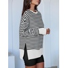 image:imageANRABESS Women Oversized Sweatshirts Thumbhole Long Sleeve Hoodies Shirts 2026 Fall Side Slit Pullover Top Teen Y2k OutfitsBlack White Striped