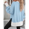 image:imageANRABESS Women Oversized Sweatshirts Thumbhole Long Sleeve Hoodies Shirts 2026 Fall Side Slit Pullover Top Teen Y2k OutfitsBlue White Striped