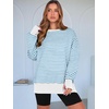 image:imageANRABESS Women Oversized Sweatshirts Thumbhole Long Sleeve Hoodies Shirts 2026 Fall Side Slit Pullover Top Teen Y2k OutfitsBlue White Striped
