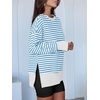 image:imageANRABESS Women Oversized Sweatshirts Thumbhole Long Sleeve Hoodies Shirts 2026 Fall Side Slit Pullover Top Teen Y2k OutfitsBlue White Striped