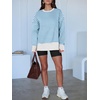 image:imageANRABESS Women Oversized Sweatshirts Thumbhole Long Sleeve Hoodies Shirts 2026 Fall Side Slit Pullover Top Teen Y2k OutfitsBlue White Striped