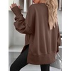 image:imageANRABESS Women Oversized Sweatshirts Thumbhole Long Sleeve Hoodies Shirts 2026 Fall Side Slit Pullover Top Teen Y2k OutfitsDeep Brown