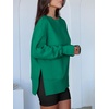 image:imageANRABESS Women Oversized Sweatshirts Thumbhole Long Sleeve Hoodies Shirts 2026 Fall Side Slit Pullover Top Teen Y2k OutfitsGreen
