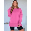 image:imageANRABESS Women Oversized Sweatshirts Thumbhole Long Sleeve Hoodies Shirts 2026 Fall Side Slit Pullover Top Teen Y2k OutfitsHot Pink
