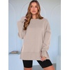 image:imageANRABESS Women Oversized Sweatshirts Thumbhole Long Sleeve Hoodies Shirts 2026 Fall Side Slit Pullover Top Teen Y2k OutfitsLight Khaki