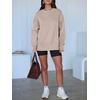 image:imageANRABESS Women Oversized Sweatshirts Thumbhole Long Sleeve Hoodies Shirts 2026 Fall Side Slit Pullover Top Teen Y2k OutfitsLight Khaki