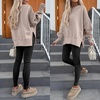 image:imageANRABESS Women Oversized Sweatshirts Thumbhole Long Sleeve Hoodies Shirts 2026 Fall Side Slit Pullover Top Teen Y2k OutfitsLight Khaki