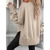 image:imageANRABESS Women Oversized Sweatshirts Thumbhole Long Sleeve Hoodies Shirts 2026 Fall Side Slit Pullover Top Teen Y2k OutfitsParchment