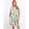 image:imageANRABESS Women Summer Square Neck Puff Short Sleeve Mini Dress 2026 Casual Flowy Sundress Beach Vacation Clothes with PocketsFloral Leaf