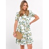 image:imageANRABESS Women Summer Square Neck Puff Short Sleeve Mini Dress 2026 Casual Flowy Sundress Beach Vacation Clothes with PocketsFloral Leaf