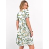 image:imageANRABESS Women Summer Square Neck Puff Short Sleeve Mini Dress 2026 Casual Flowy Sundress Beach Vacation Clothes with PocketsFloral Leaf