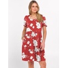 image:imageANRABESS Women Summer Square Neck Puff Short Sleeve Mini Dress 2026 Casual Flowy Sundress Beach Vacation Clothes with PocketsRed White Floral