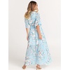image:imageANRABESS Womens Boho Floral Wedding Guest Maxi Dress  Flowy ALine Chiffon with Slit Elegant V Neck Wrap Elastic Waist Casual 12 Sleeve Spring Summer Outfits Tea PartyBlue Flor