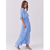 image:imageANRABESS Womens Boho Floral Wedding Guest Maxi Dress  Flowy ALine Chiffon with Slit Elegant V Neck Wrap Elastic Waist Casual 12 Sleeve Spring Summer Outfits Tea PartyWhite Flor Print