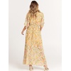 image:imageANRABESS Womens Boho Floral Wedding Guest Maxi Dress  Flowy ALine Chiffon with Slit Elegant V Neck Wrap Elastic Waist Casual 12 Sleeve Spring Summer Outfits Tea PartyFloral Yellow Pink