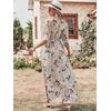 image:imageANRABESS Womens Boho Floral Wedding Guest Maxi Dress  Flowy ALine Chiffon with Slit Elegant V Neck Wrap Elastic Waist Casual 12 Sleeve Spring Summer Outfits Tea PartyYellow Flor