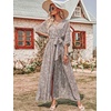 image:imageANRABESS Womens Boho Floral Wedding Guest Maxi Dress  Flowy ALine Chiffon with Slit Elegant V Neck Wrap Elastic Waist Casual 12 Sleeve Spring Summer Outfits Tea PartyConch