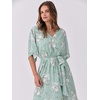 image:imageANRABESS Womens Boho Floral Wedding Guest Maxi Dress  Flowy ALine Chiffon with Slit Elegant V Neck Wrap Elastic Waist Casual 12 Sleeve Spring Summer Outfits Tea PartyFloral Lake