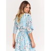 image:imageANRABESS Womens Boho Floral Wedding Guest Maxi Dress  Flowy ALine Chiffon with Slit Elegant V Neck Wrap Elastic Waist Casual 12 Sleeve Spring Summer Outfits Tea PartyBlue Flor