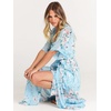 image:imageANRABESS Womens Boho Floral Wedding Guest Maxi Dress  Flowy ALine Chiffon with Slit Elegant V Neck Wrap Elastic Waist Casual 12 Sleeve Spring Summer Outfits Tea PartyBlue Flor