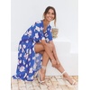 image:imageANRABESS Womens Boho Floral Wedding Guest Maxi Dress  Flowy ALine Chiffon with Slit Elegant V Neck Wrap Elastic Waist Casual 12 Sleeve Spring Summer Outfits Tea PartyFloral Blue