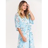 image:imageANRABESS Womens Boho Floral Wedding Guest Maxi Dress  Flowy ALine Chiffon with Slit Elegant V Neck Wrap Elastic Waist Casual 12 Sleeve Spring Summer Outfits Tea PartyBlue Flor
