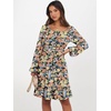 image:imageANRABESS Womens Dress Long Lantern Sleeve Square Neck Elastic Waist Ruffle Flowy Swing ALine Short Dresses 2026 Fall FashionPrint Black Floral