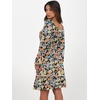 image:imageANRABESS Womens Dress Long Lantern Sleeve Square Neck Elastic Waist Ruffle Flowy Swing ALine Short Dresses 2026 Fall FashionPrint Black Floral