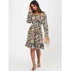image:imageANRABESS Womens Dress Long Lantern Sleeve Square Neck Elastic Waist Ruffle Flowy Swing ALine Short Dresses 2026 Fall FashionPrint Black Floral