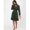 image:imageANRABESS Womens Dress Long Lantern Sleeve Square Neck Elastic Waist Ruffle Flowy Swing ALine Short Dresses 2026 Fall FashionPrint Green Leaf