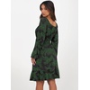 image:imageANRABESS Womens Dress Long Lantern Sleeve Square Neck Elastic Waist Ruffle Flowy Swing ALine Short Dresses 2026 Fall FashionPrint Green Leaf