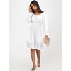 image:imageANRABESS Womens Dress Long Lantern Sleeve Square Neck Elastic Waist Ruffle Flowy Swing ALine Short Dresses 2026 Fall FashionWhite