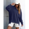 image:imageANRABESS Womens Long Sleeve VNeck Oversized Sweatshirts  Soft Lightweight Loose Fit Pullover Tops Casual School Workout Office Tunic Shirts Teen Girls Outfit Fall Winter ClothesNavy Blue
