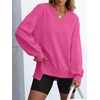 image:imageANRABESS Womens Long Sleeve VNeck Oversized Sweatshirts  Soft Lightweight Loose Fit Pullover Tops Casual School Workout Office Tunic Shirts Teen Girls Outfit Fall Winter ClothesRose