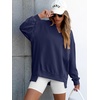 image:imageANRABESS Womens Long Sleeve VNeck Oversized Sweatshirts  Soft Lightweight Loose Fit Pullover Tops Casual School Workout Office Tunic Shirts Teen Girls Outfit Fall Winter ClothesNavy Blue