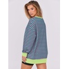 image:imageANRABESS Womens Long Sleeve VNeck Oversized Sweatshirts  Soft Lightweight Loose Fit Pullover Tops Casual School Workout Office Tunic Shirts Teen Girls Outfit Fall Winter ClothesPink Green