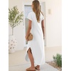 image:imageANRABESS Womens Summer Casual Long Maxi Dress with Pockets  Short Sleeve Crew NeckSoft Smooth LightweightLoose FitBeach Vacation ClothesBusiness Casual OutfitsTravel AllDay WearWhite