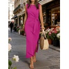 image:imageANRABESS Womens Summer Maxi Dress Tank Long Dresses  Soft Comfy WrinkleFree Fabric Tie Waist Split Casual Travel Outfits Dressy Elegant Trendy Fall LayerHot Pink