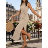 image:imageANRABESS Womens Summer Maxi Dress Tank Long Dresses  Soft Comfy WrinkleFree Fabric Tie Waist Split Casual Travel Outfits Dressy Elegant Trendy Fall LayerApricot